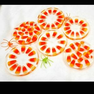 Handmade epoxy coasters.... Fall